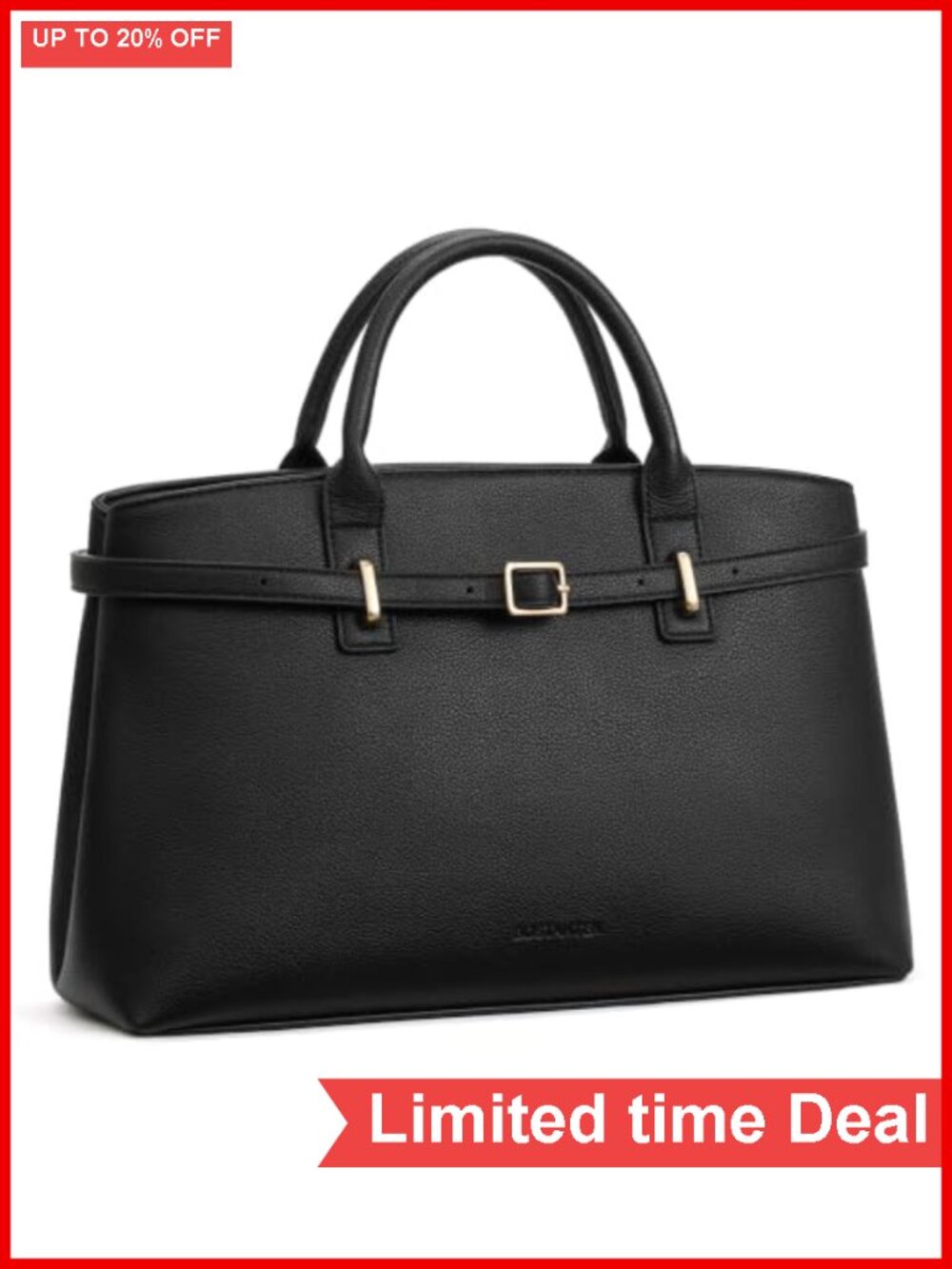 Faux Leather Satchel Bag Women Structured Work Tote Vegan Leather Handbag